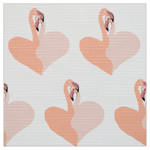 Roze Flamingo Hart Stof