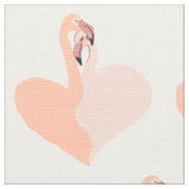 Roze Flamingo Hart Stof (Close Up)