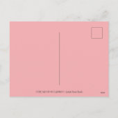 ROZE FLAMINGO HEKS, VLIEGEN OVER MAAN OP EEN BEZEM FEESTDAGENKAART (Achterkant)