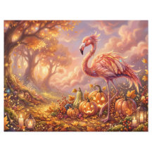 Roze Flamingo Herfst Halloween Fantasie