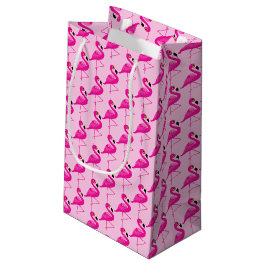 Roze flamingo herhalingspatroon roze geschenkzakke klein cadeauzakje