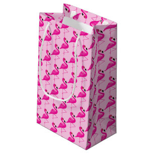 Roze flamingo herhalingspatroon roze geschenkzakke klein cadeauzakje