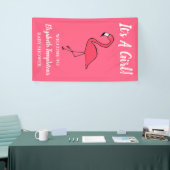 Roze Flamingo Het is een Girl Baby shower Banner (Beurs)