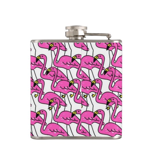 Roze Flamingo Heupfles (Achterkant)