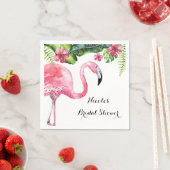 Roze Flamingo & Hibiscus Tropische Zomer Party Servetten (Insitu)