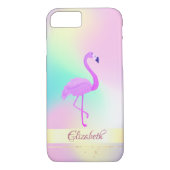 Roze flamingo Holographic Ombre Case-Mate iPhone Case (Achterkant)