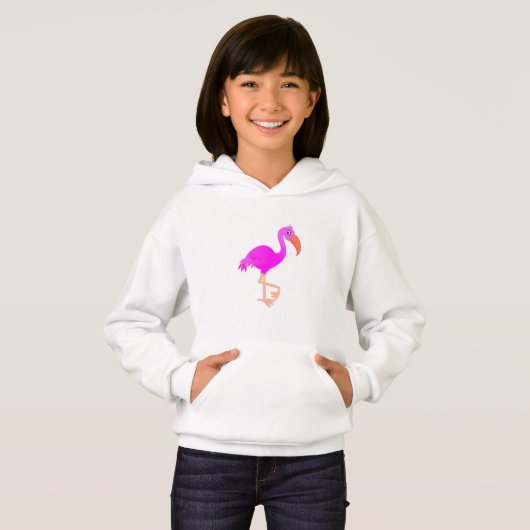 Roze Flamingo Hoodie (Voorkant volledig)