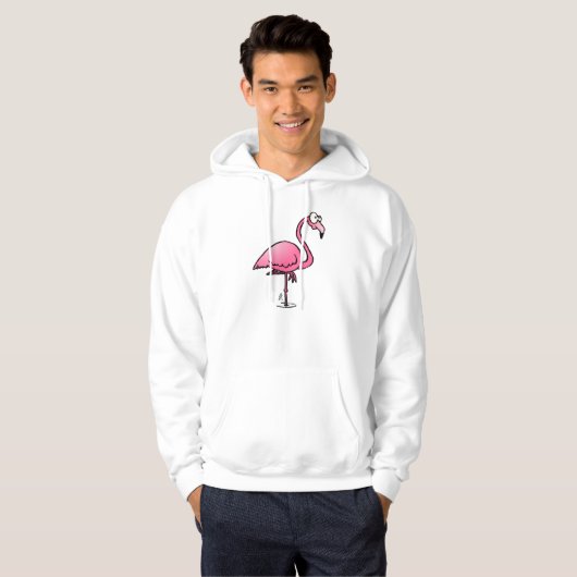 Roze flamingo hoodie (Voorkant volledig)