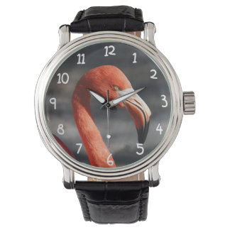 Roze Flamingo Horloge