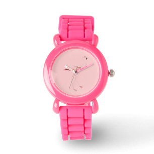 Roze Flamingo Horloge