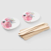 Roze Flamingo Huwelijksprogramma Waier Handwaaier (Niet-gemonteerd)