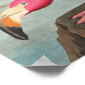 Roze Flamingo-illustratie Poster (Hoek)