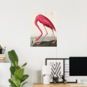 Roze Flamingo-illustratie Poster (Thuiskantoor)