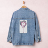 Roze flamingo in balletpose denim jacket (Hangar)