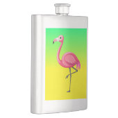 Roze Flamingo in Cartoonstijl Flacon (Rechts)