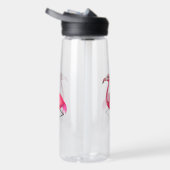 Roze Flamingo in Cartoonstijl Waterfles (Rechts)