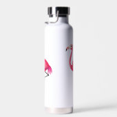 Roze Flamingo in Cartoonstijl Waterfles (Rechts)