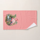 Roze flamingo in de tropen bad handdoek (Handdoek)