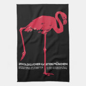  roze flamingo in Duitsland dierentuin München Theedoek (Verticaal)