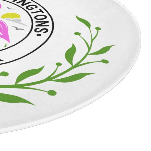 Roze Flamingo in het water Familienaam Datum Estd  Snijplank (Hoek)