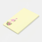 Roze Flamingo in Kerstmannetje Whimsical Kerstmis Post-it® Notes (Schuin)