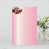 Roze Flamingo in Natuur Briefpapier (Staand voorkant)