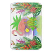 Roze Flamingo In Paradijs Badmat (Voorkant Verticaal)