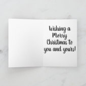 Roze flamingo in rode cartoon kerstman hoed Kerstm Feestdagen Kaart (Binnen)