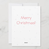 Roze Flamingo in Santa Hat Feestdagenkaart (Achterkant)