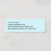 Roze Flamingo in Santa Hat met Candy Cane Bouquet Mini Visitekaartje (Achterkant)