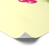 Roze Flamingo in Santa Hat met Candy Cane Bouquet Poster (Hoek)