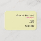 Roze Flamingo in Santa Hat met Candy Cane Bouquet Visitekaartje (Achterkant)