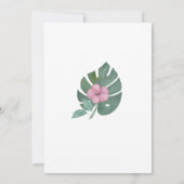 Roze flamingo in Santa Hat Warmest Wishes (Achterkant)