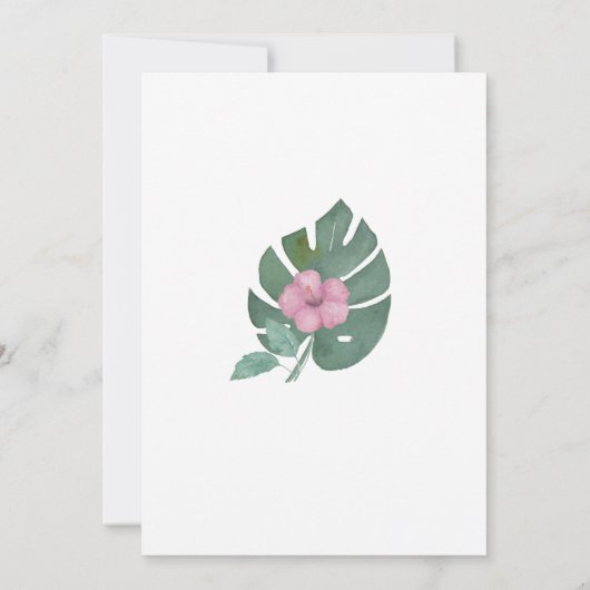 Roze flamingo in Santa Hat Warmest Wishes (Achterkant)