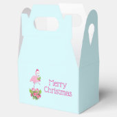 Roze flamingo in Santa Hat Whimsical Kerstmis Bedankdoosjes (Geopend)