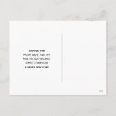 Roze flamingo in Santa Hat Whimsical Kerstmis Feestdagenkaart (Achterkant)