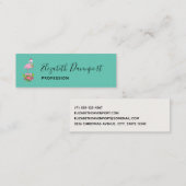 Roze flamingo in Santa Hat Whimsical Kerstmis Mini Visitekaartje (Voorkant / Achterkant)