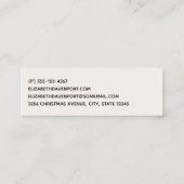 Roze flamingo in Santa Hat Whimsical Kerstmis Mini Visitekaartje (Achterkant)