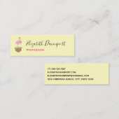 Roze flamingo in Santa Hat Whimsical Kerstmis Mini Visitekaartje (Voorkant / Achterkant)