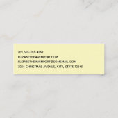 Roze flamingo in Santa Hat Whimsical Kerstmis Mini Visitekaartje (Achterkant)