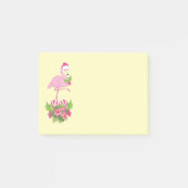 Roze flamingo in Santa Hat Whimsical Kerstmis Post-it® Notes (Voorkant)