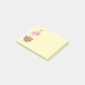 Roze flamingo in Santa Hat Whimsical Kerstmis Post-it® Notes (Schuin)