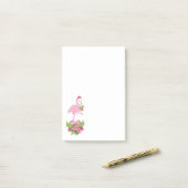 Roze flamingo in Santa Hat Whimsical Kerstmis Post-it® Notes (Op bureau)