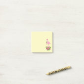 Roze flamingo in Santa Hat Whimsical Kerstmis Post-it® Notes (Op bureau)