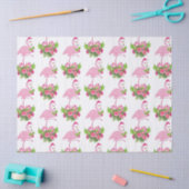 Roze flamingo in Santa Hat Whimsical Kerstmis Tissuepapier (Craft)