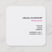 Roze flamingo in Santa Hat Whimsical Kerstmis Vierkante Visitekaartje (Achterkant)