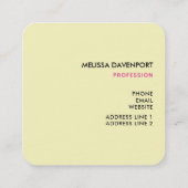 Roze flamingo in Santa Hat Whimsical Kerstmis Vierkante Visitekaartje (Achterkant)