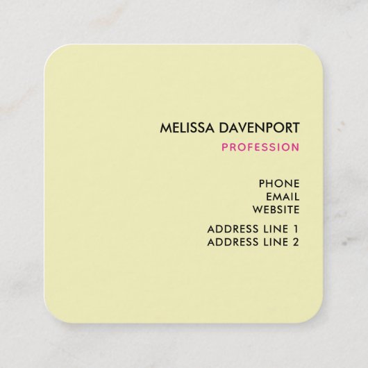 Roze flamingo in Santa Hat Whimsical Kerstmis Vierkante Visitekaartje (Achterkant)