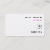 Roze flamingo in Santa Hat Whimsical Kerstmis Visitekaartje (Achterkant)