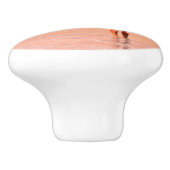 Roze flamingo in water - 3D geeft terug Keramische Knop (Zijkant)